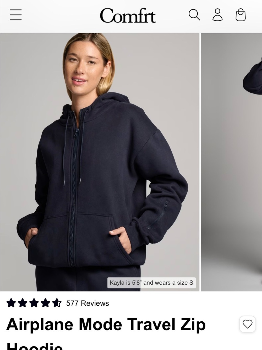 Comfrt Set- zip travel hoodie and matching pants - Picture 11 of 12